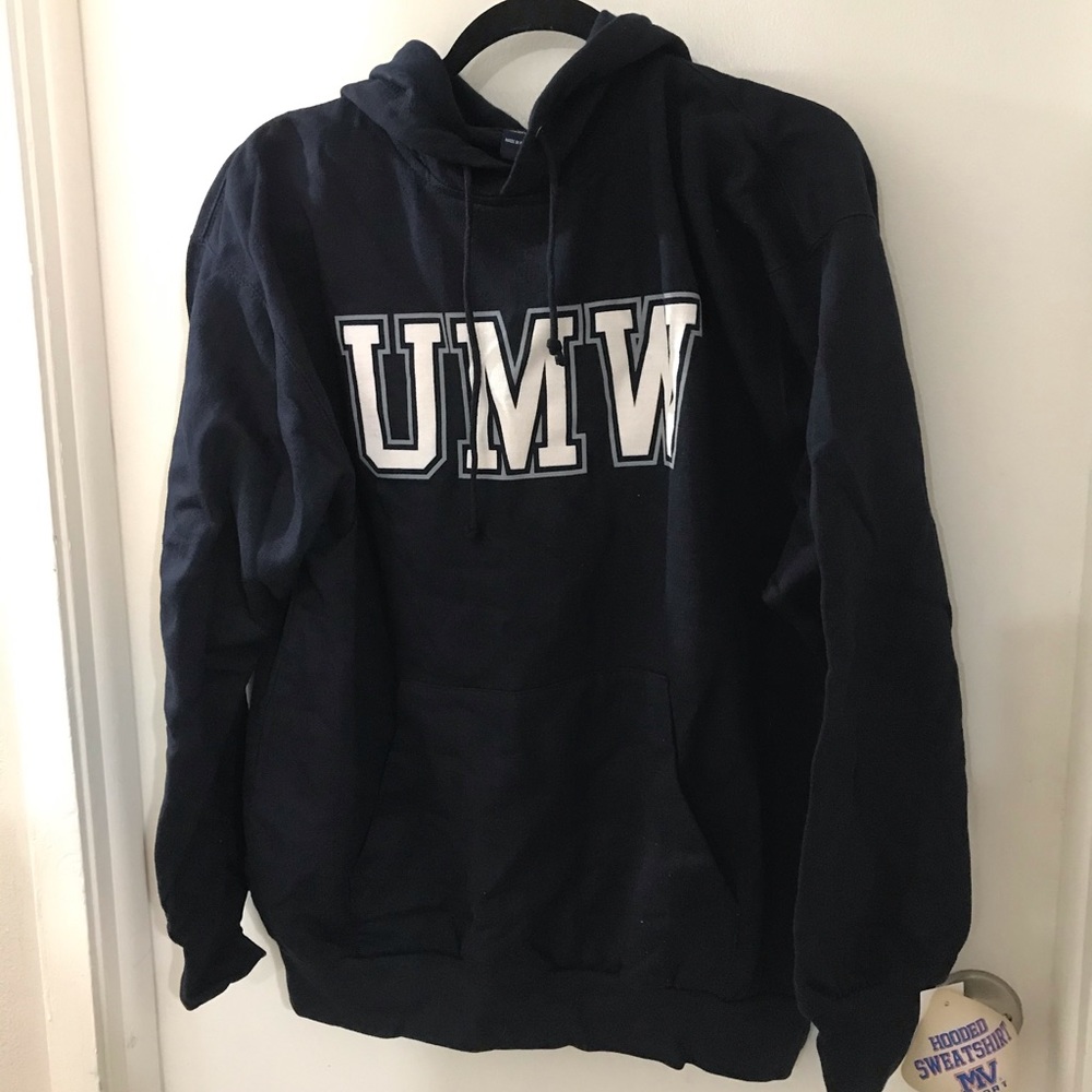 NWT navy UMW University of Mary Washington unisex hoodie